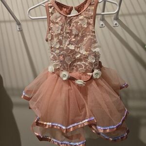 Floral Sequin Kids Costume Dress Ballet